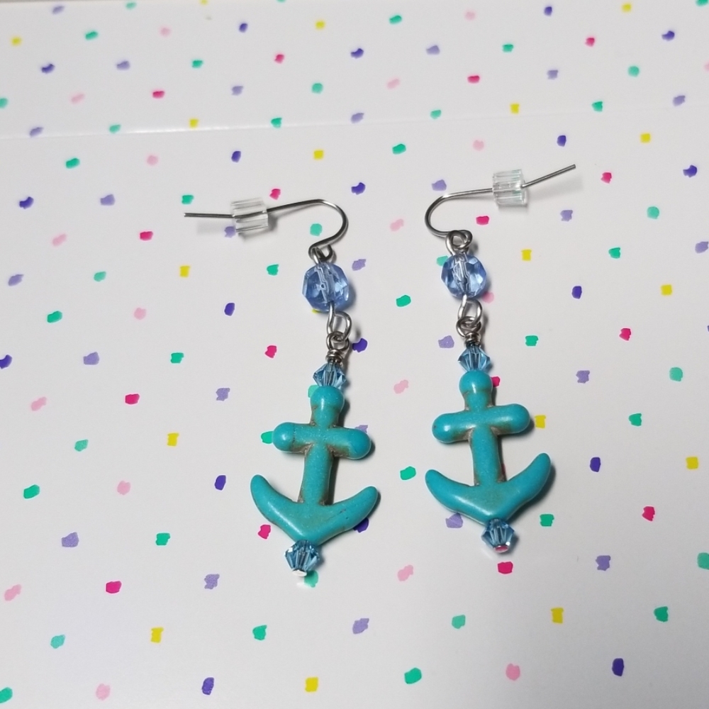 Sterling Silver Anchor Earrings!